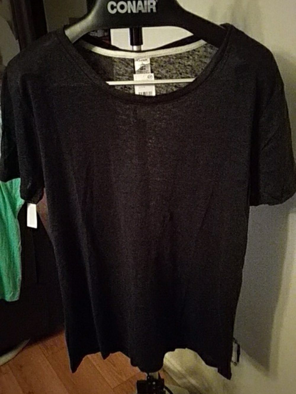 Lavon Black Short Sleeve Crew Neck Tee 3X BNWT